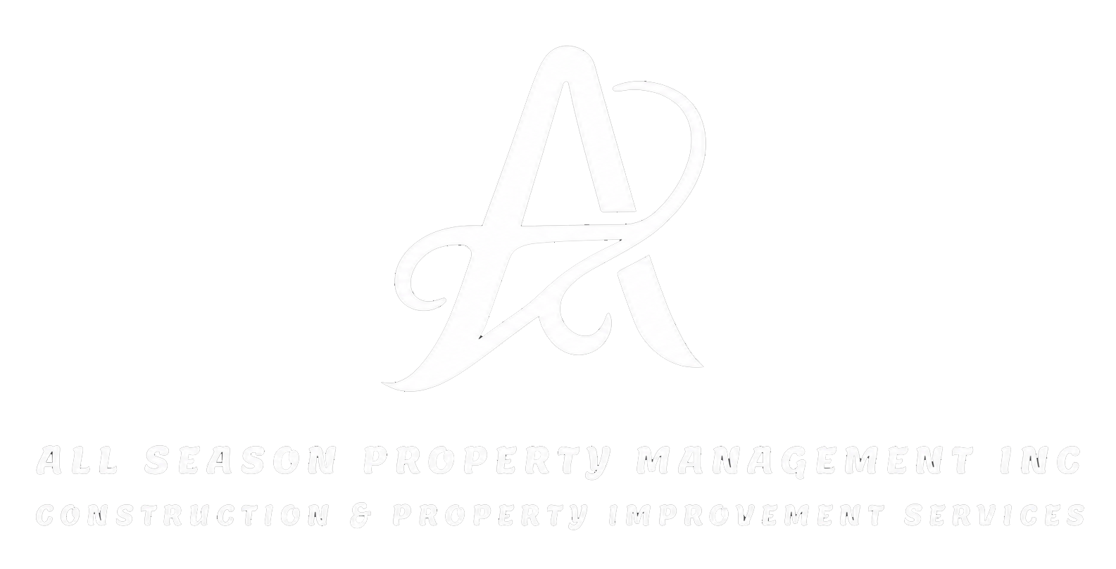 Faint stylized letter A logo centered above very light text on a white background