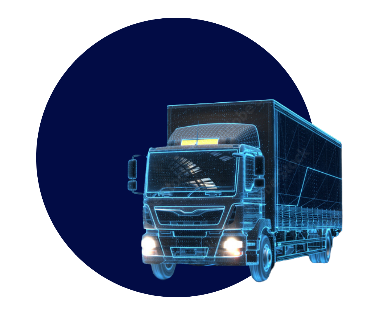 Logo vrachtwagen met gekleurd vlak 