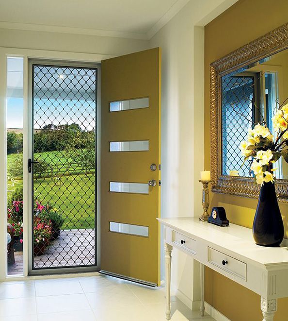Professional security doors installation showcasing secure mesh doors fitted to a modern home entry SupaScreen Security Doors for sliding entries combining strength, airflow, and modern design