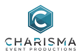 A logo for a company called charisma event productions