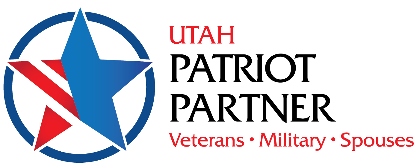 A logo for utah patriot partner veterans military spouses