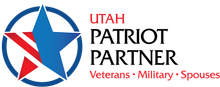 A logo for utah patriot partner veterans military spouses