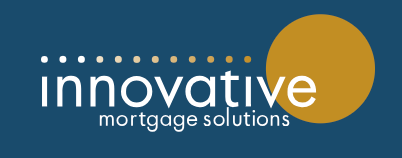 Innovative mortgage solutions logo on a blue background