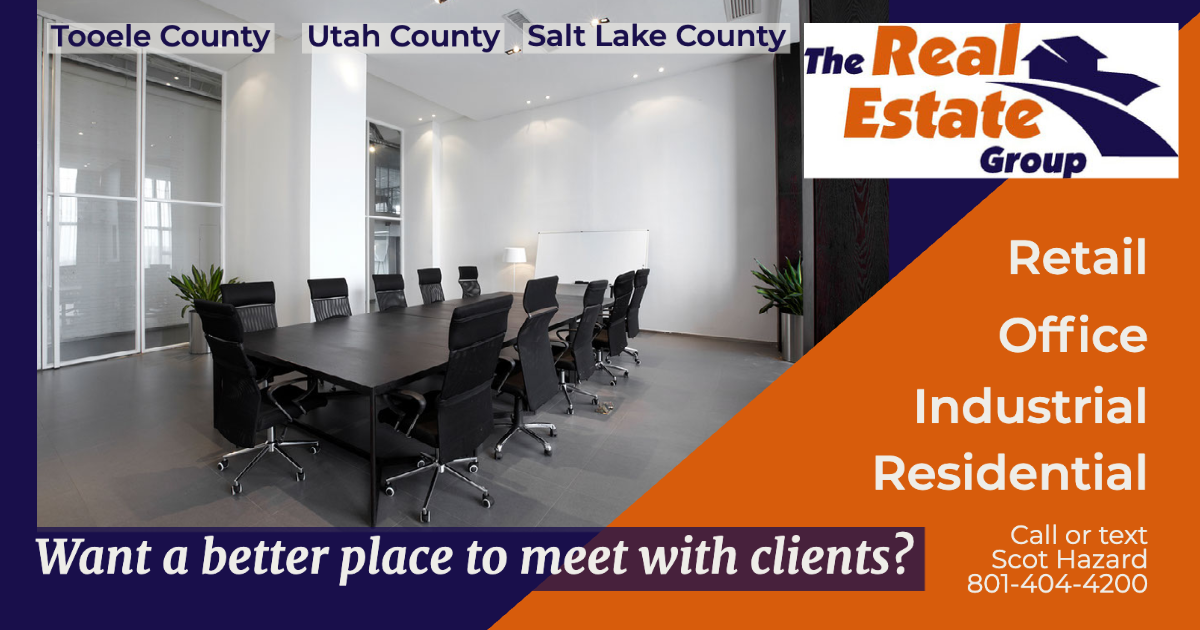 An advertisement for the real estate group in utah county