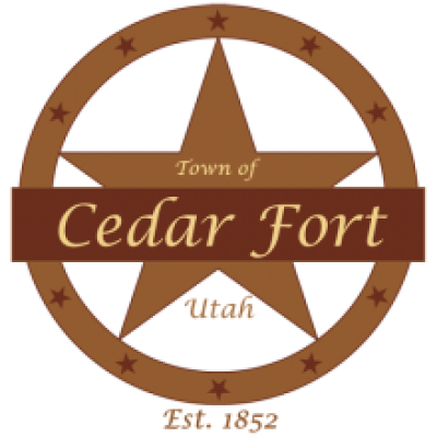 A logo for the town of cedar fort utah