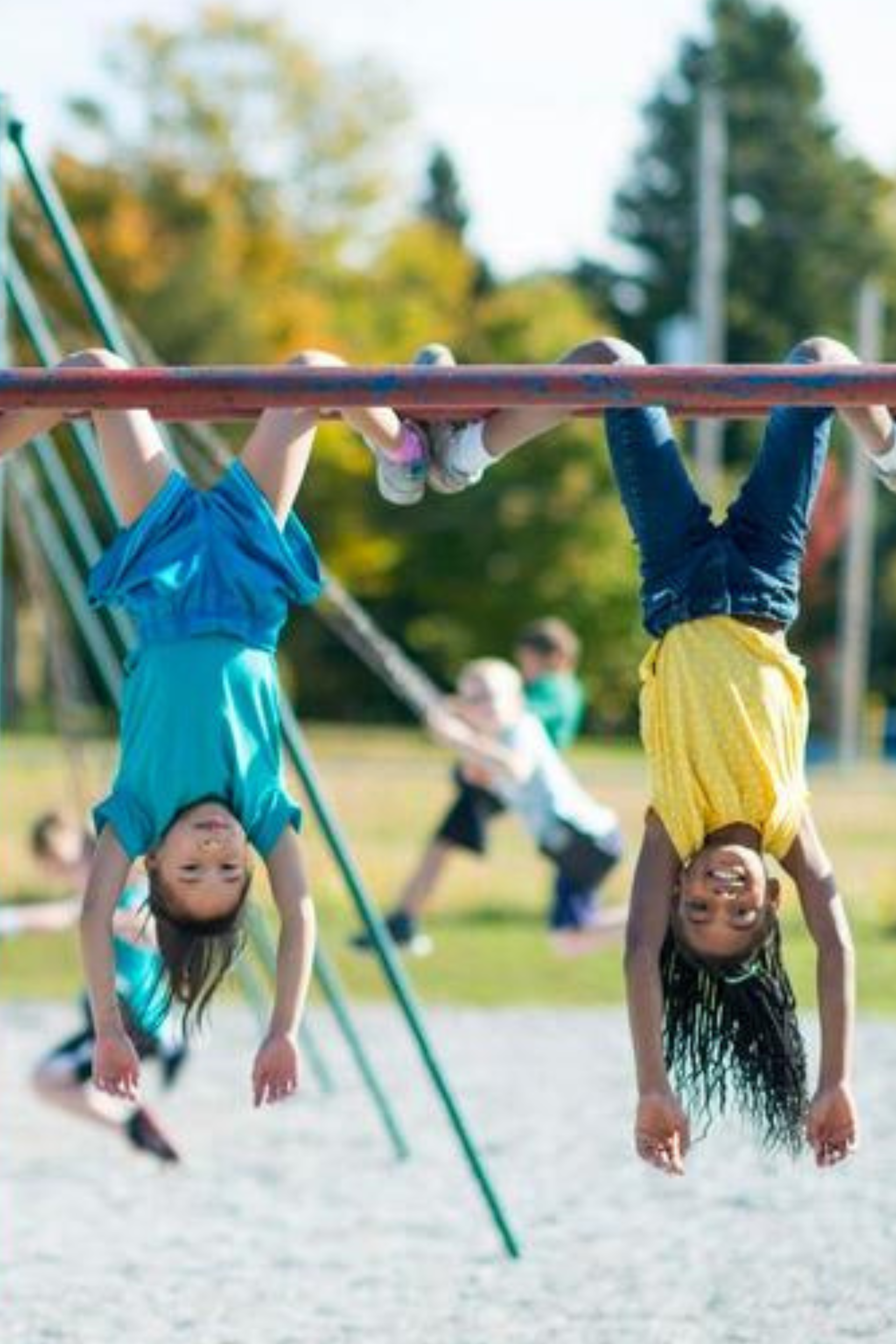 kids playing on a playground