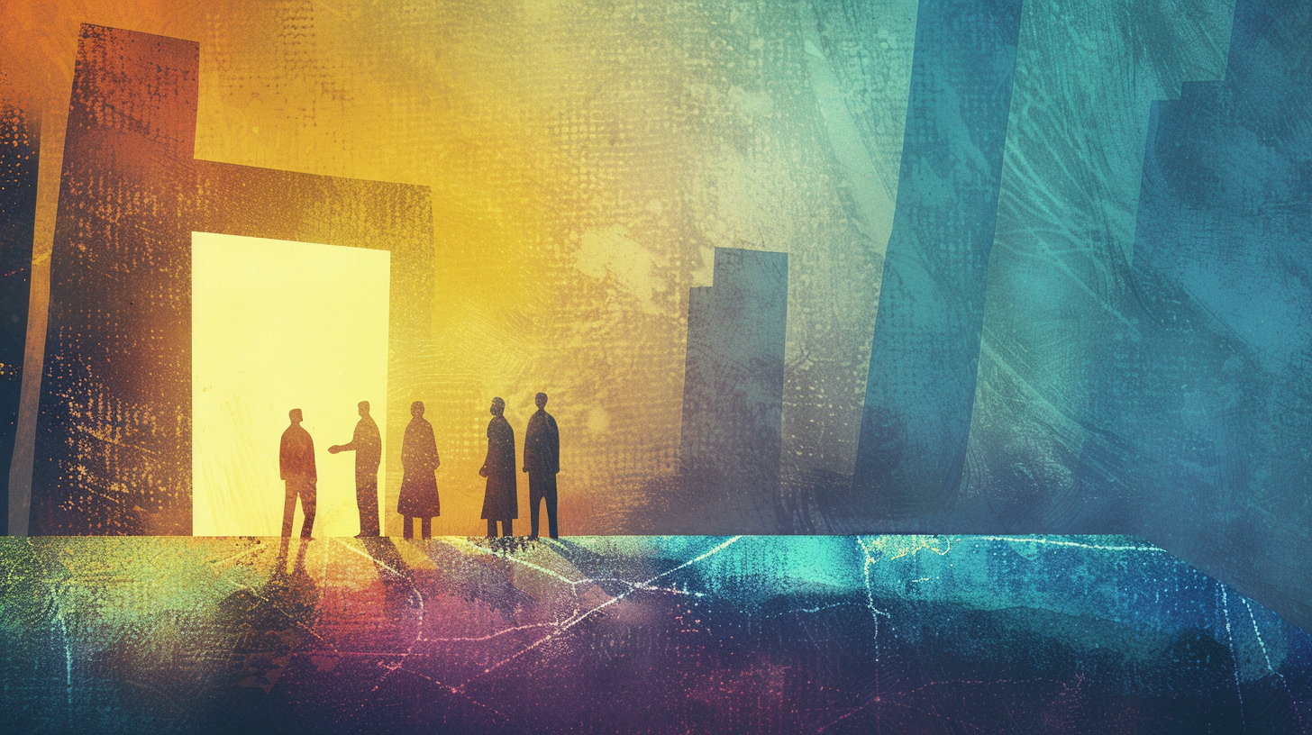 A team collaborating around a shared plan, illustrating the collaborative approach essential to Fractional CDO integration in nonprofit development teams