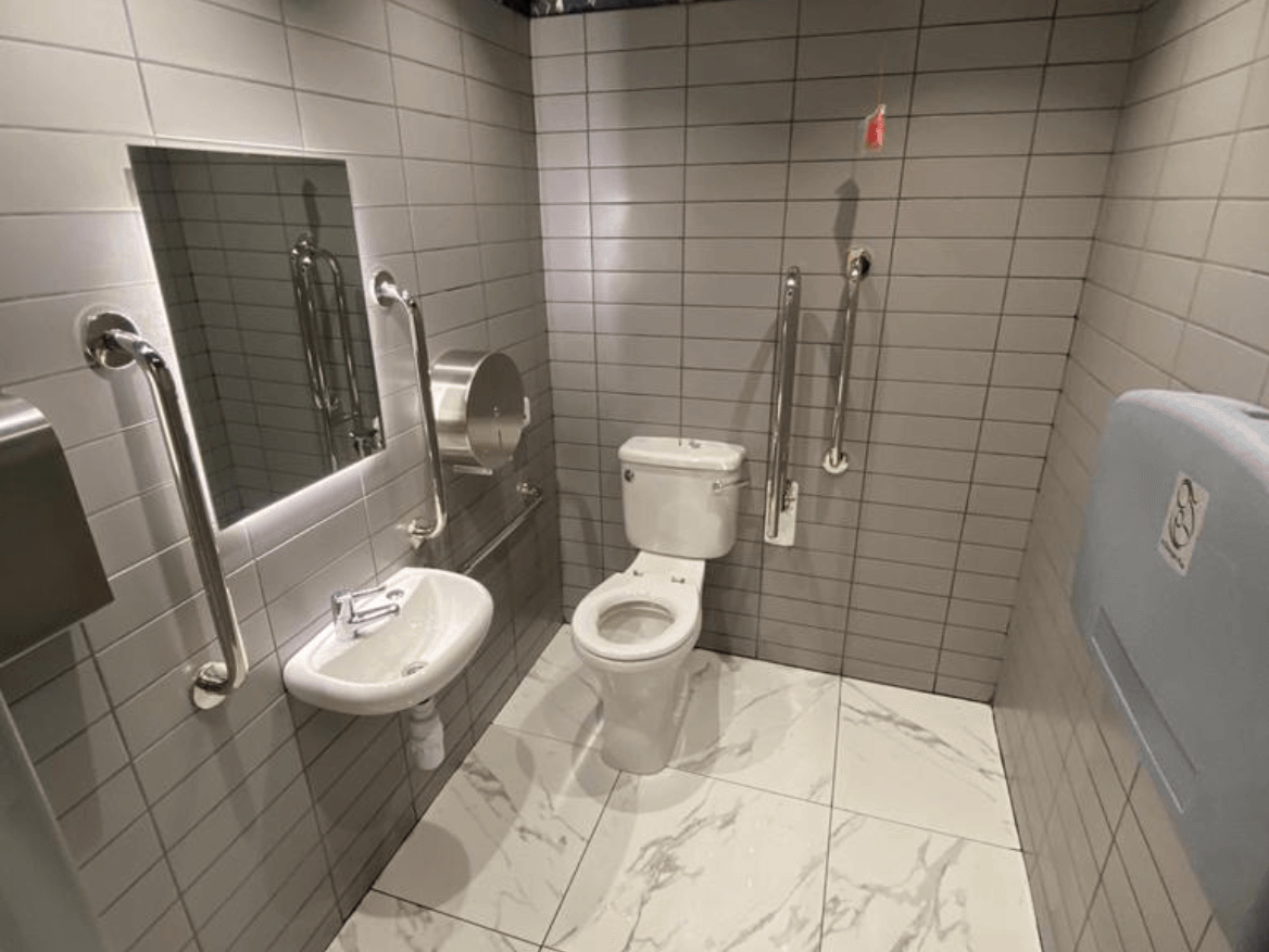 Commercial bathroom installation done my GFM