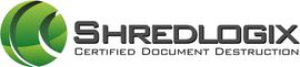 A logo for shredlogix certified document destruction