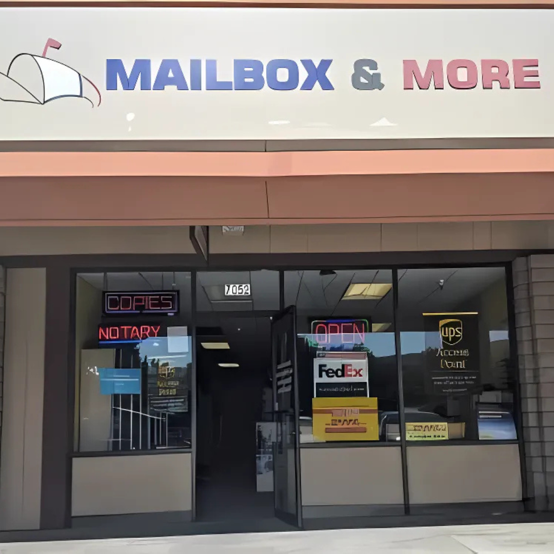 The front of a mailbox and more store