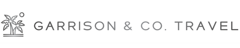 Logo for Garrison & Co. Travel, featuring a palm tree icon and text.