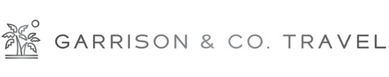 Logo for Garrison & Co. Travel, featuring a palm tree icon and text.