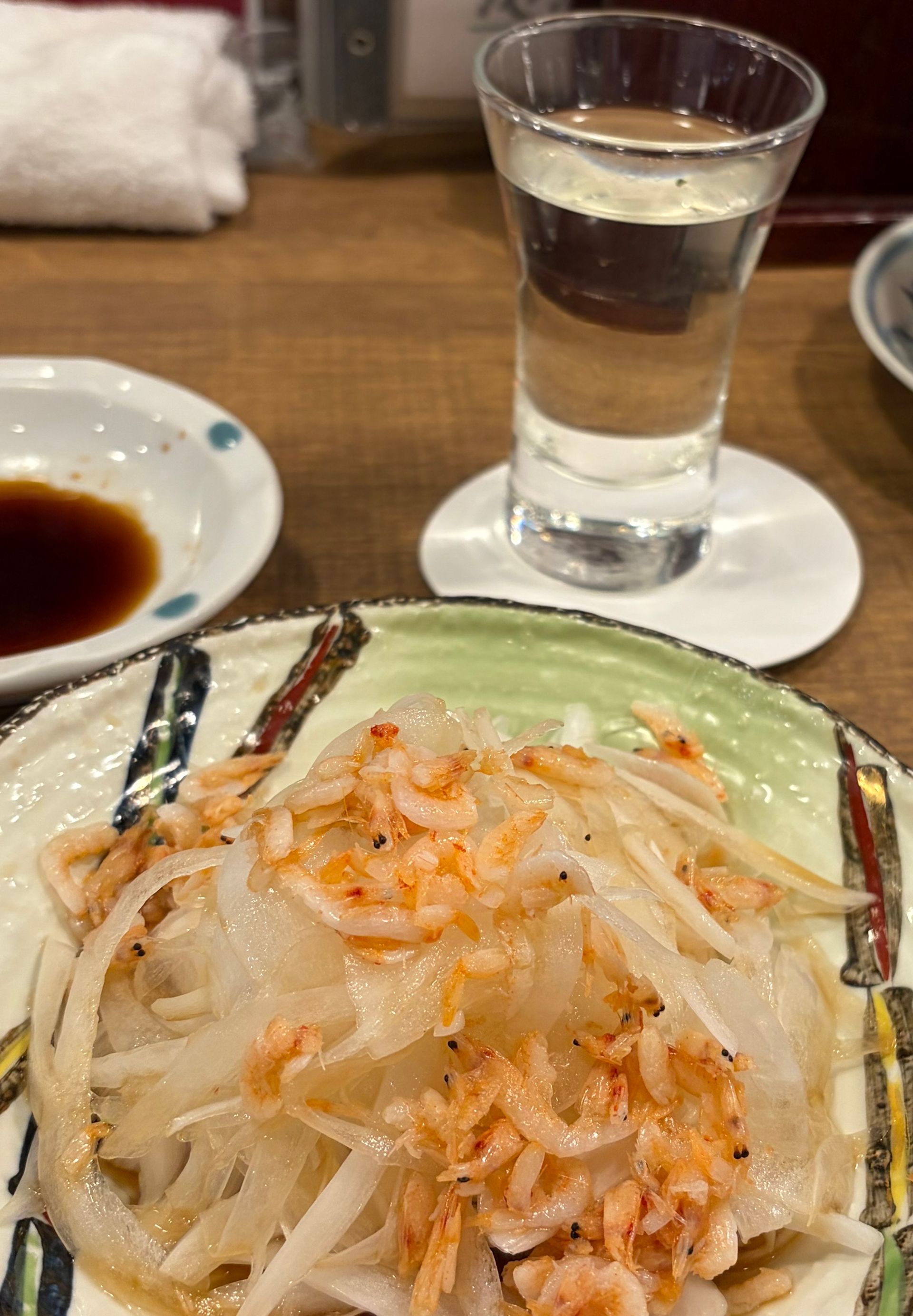 sakura ebi and sake