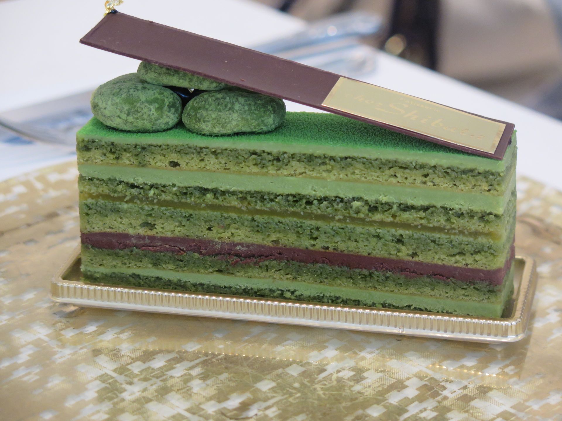 matcha layered pastry