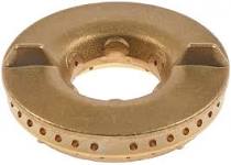 Anello bruciatore a gas in ottone con aperture circolari e foro centrale