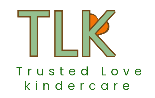 TLK logo in green and orange with “Trusted Love kindercare” beneath it