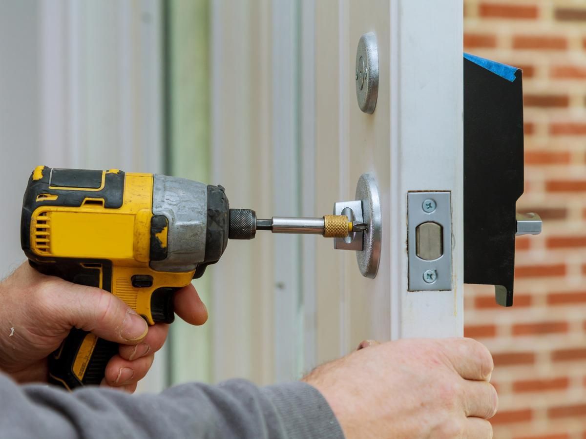 Derbyshire Joinery Specialists fitting internal door lock