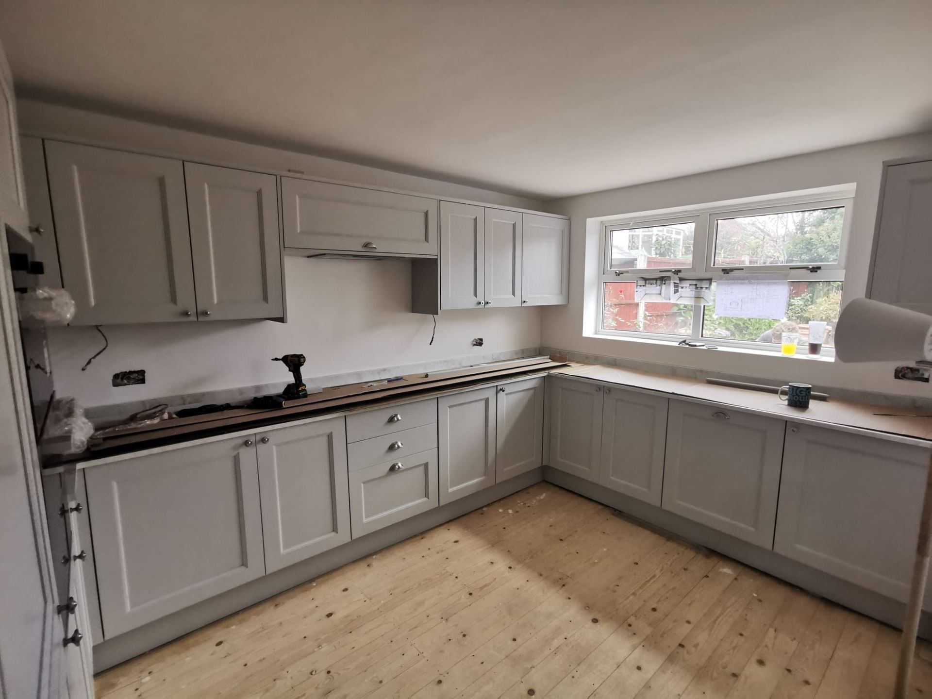 Derbyshire Joinery Specialists kitchen fitters of Howdens units for customer in Ashbourne