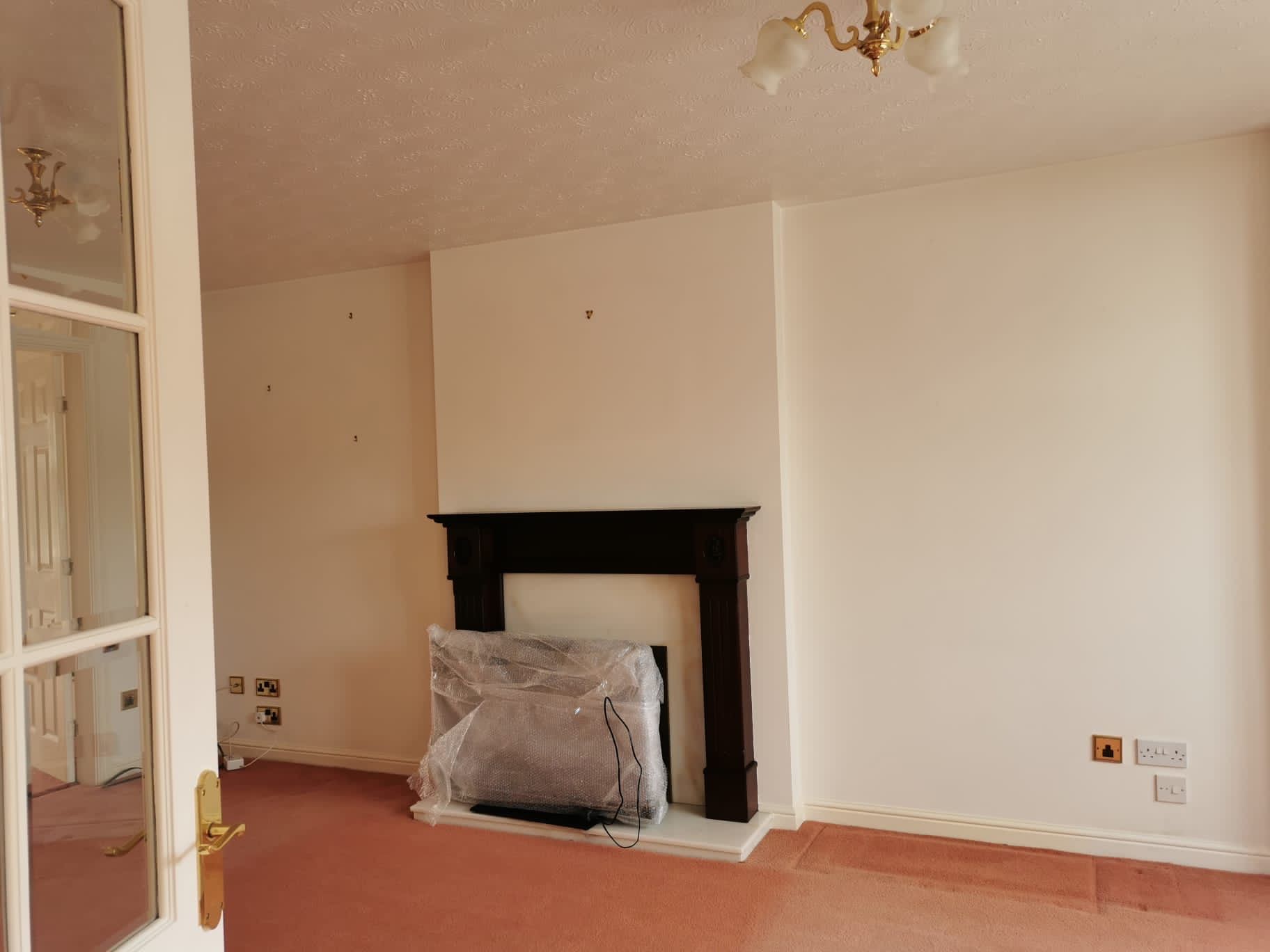 Derbyshire Joinery Specialists existing wall before new media wall is fitted