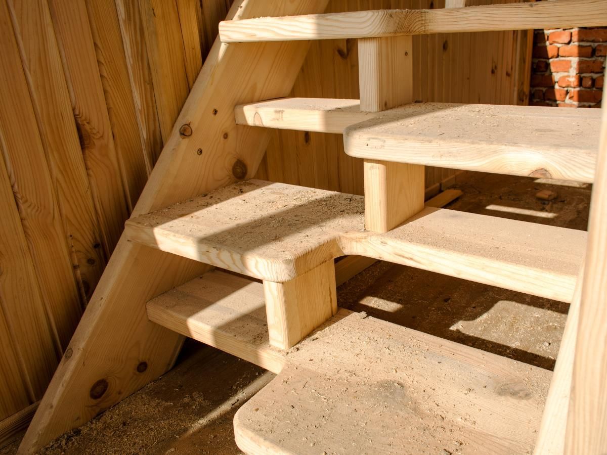 Derbyshire Joinery Specialists finished set of outdoor wooden steps