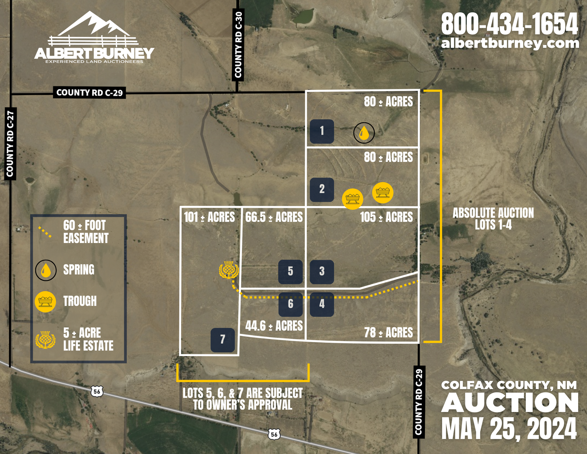 An aerial view of albert burney auction may 25 2024