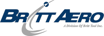 Britaero logo with blue text and gray swoosh, “A Division of Brita Tool Inc.”