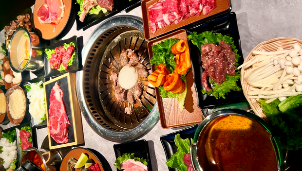 Combo  A classic AYCE Korean BBQ spread at YOI BBQ & Hot Pot Montclair CA