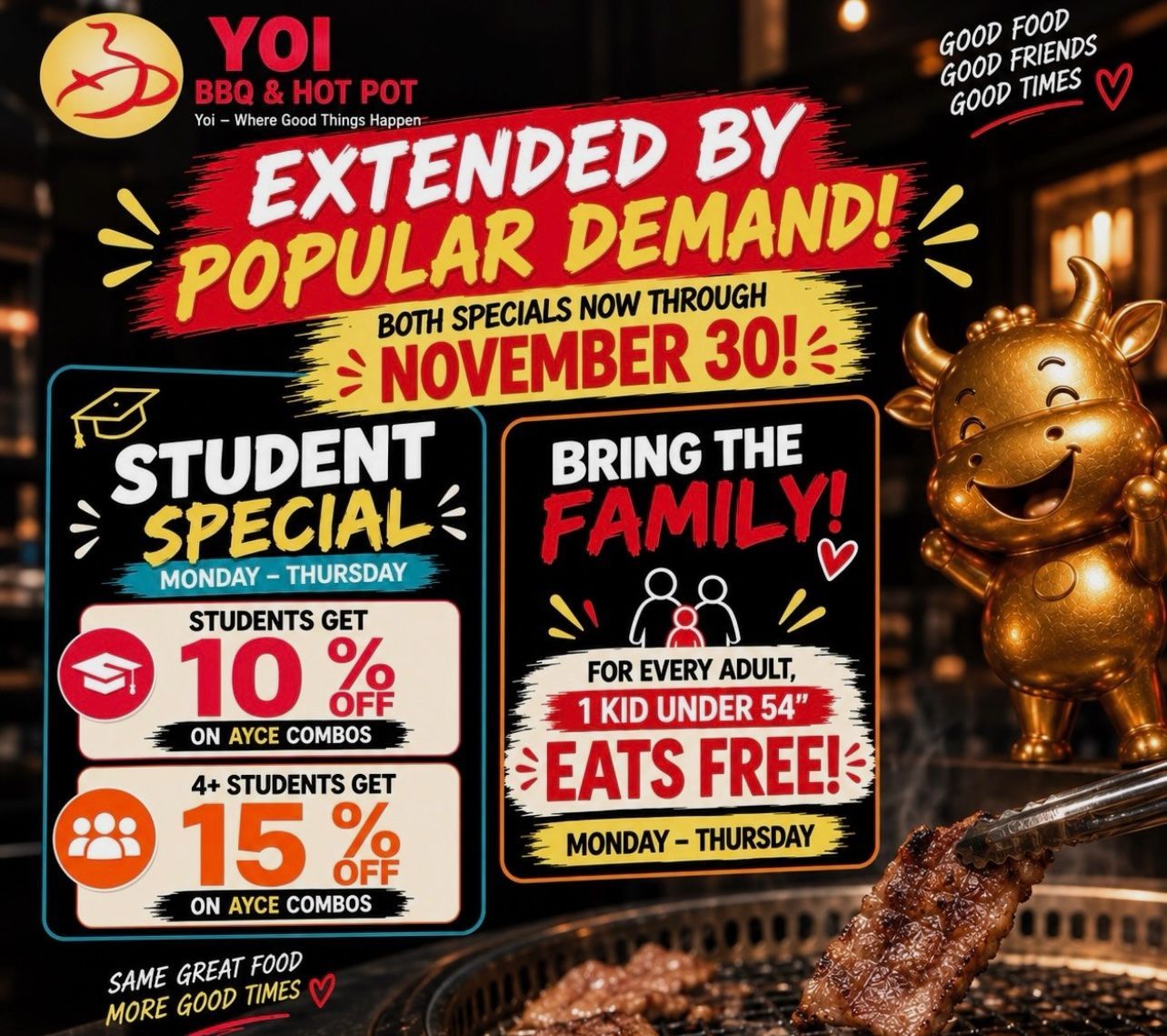 Student Promotions and Family discounts
