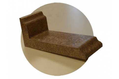 A piece of wood is sitting on a table in a circle