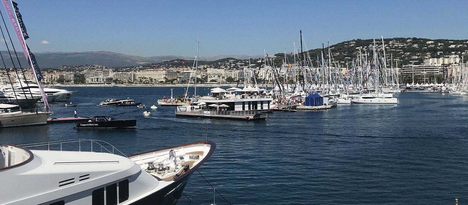 a large body of water with a lot of boats in it