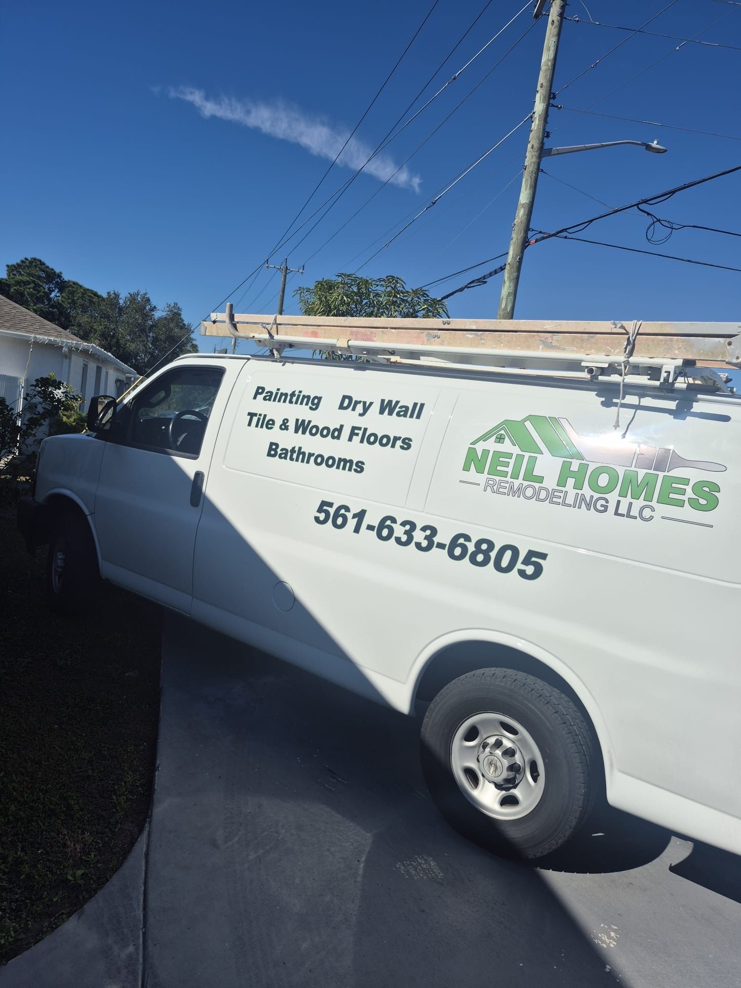 White work van with 