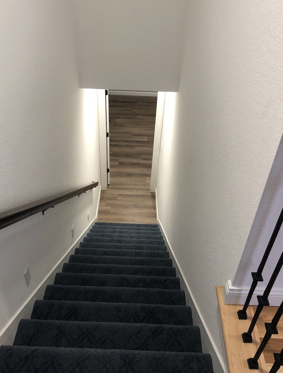 stairway walls painted in madison area home