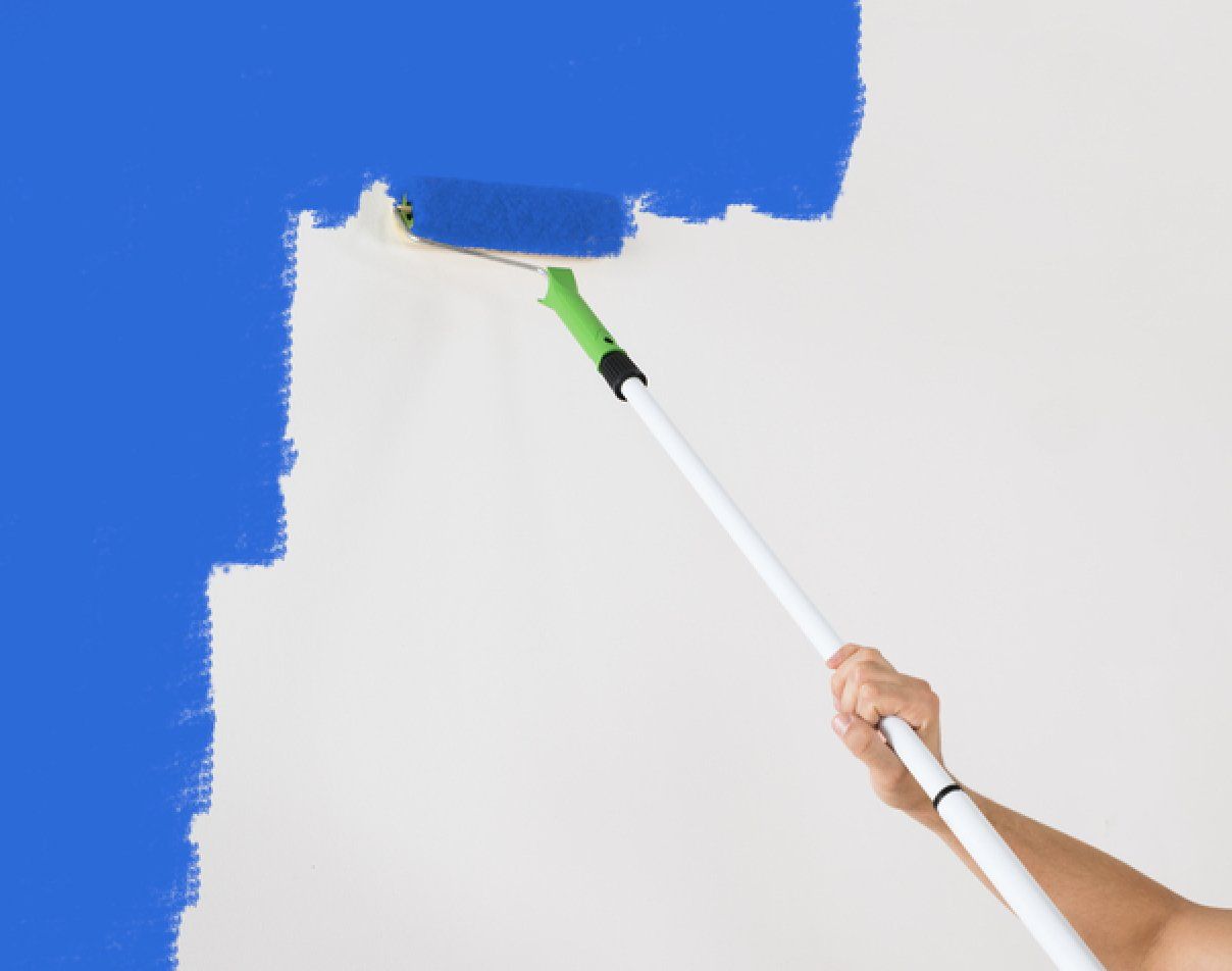 madison area home being painted blue