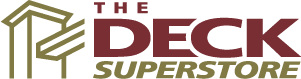 The Deck Superstore logo in maroon and gold with a stylized deck icon