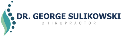 Dr. George Sulikowski Chiropractor logo with teal leaf icon and dark blue text