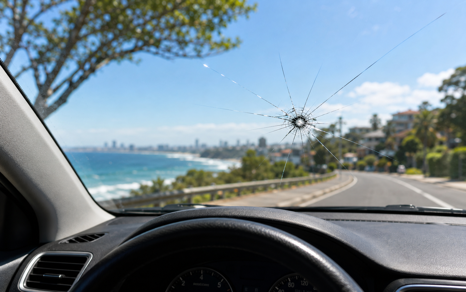 Cracked Windscreen Pink Slip Inspection