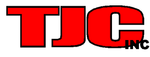 Red and black TJC Inc logo on a white background