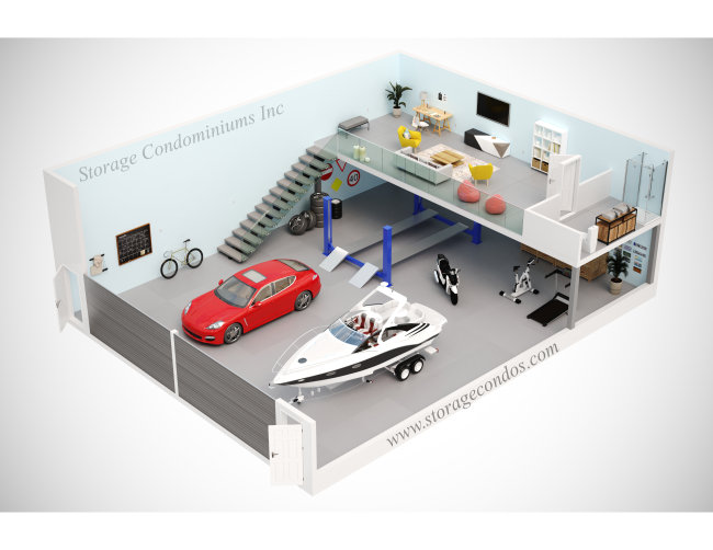 Mockup of Sample Floor Plan StorageCondos.com