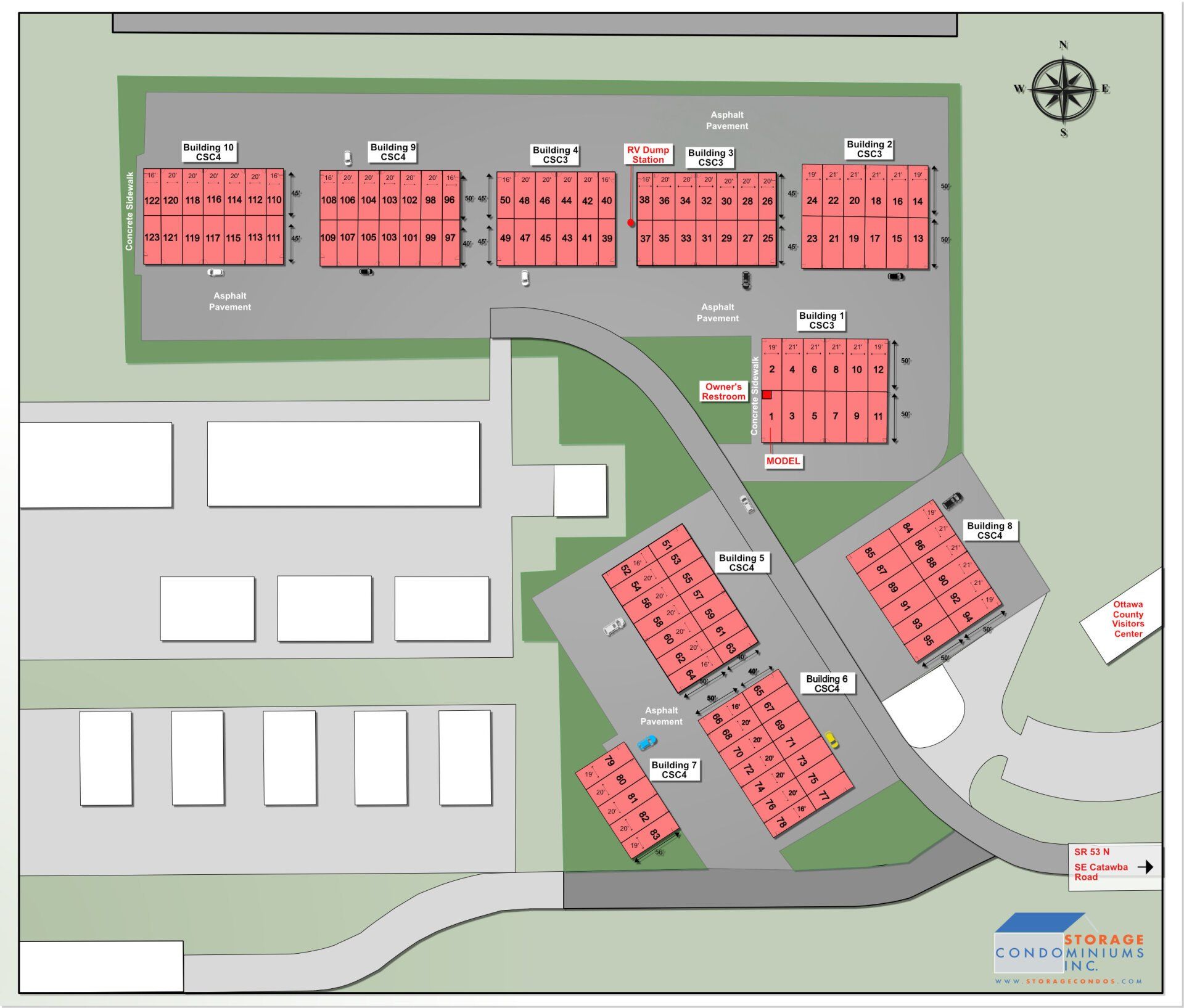 StorageCondos.com site plan