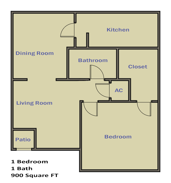 a floor plan of a house with a bedroom and bathroom