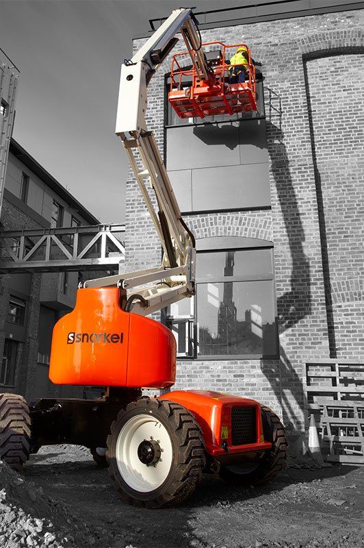 Un tractor con la palabra jlg escrita.