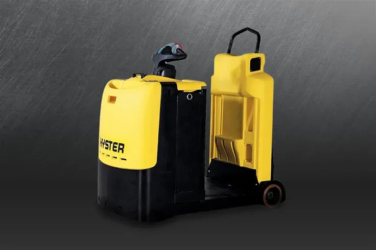 Una máquina amarilla y negra con la palabra hyster escrita.