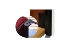A picture of a suitcase and a door stopper