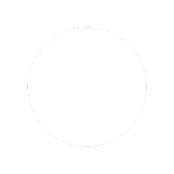 A white circle with a black border on a white background.