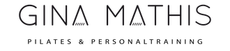 GINA MATHIS Pilates & Personal Training-Logo in Schwarz mit einem stilisierten Dreieck