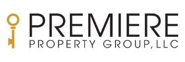 Premiere Property Group, LLC logo with gold key icon and black text on a white background