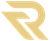A gold r logo on a white background.