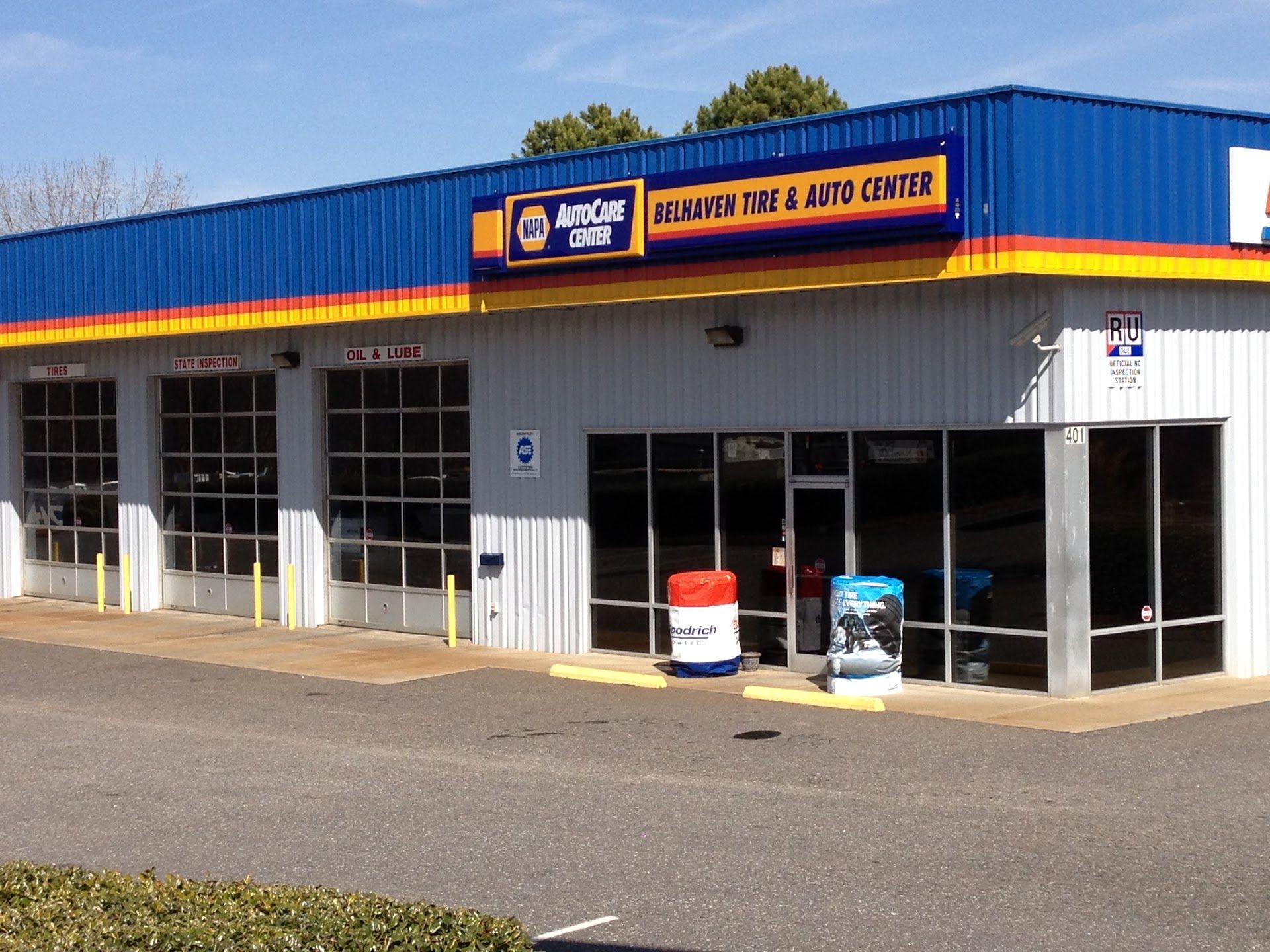 Front Exterior Of The Auto Repair Shop In Charlotte, NC | Belhaven Tire And Auto