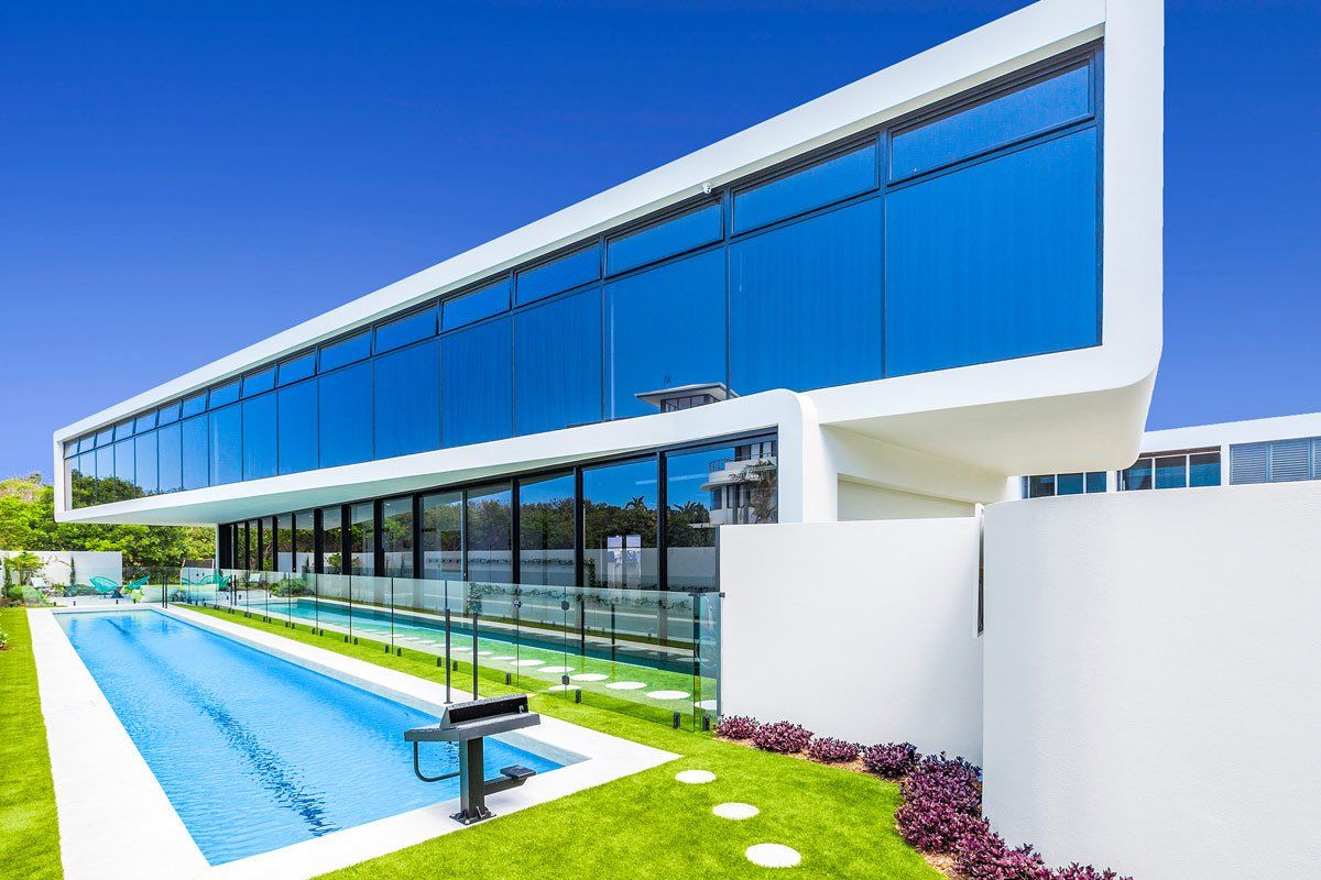 Commercial Building With Outdoor Lap Pool — Quality Swimming Pools in Coolangatta, QLD