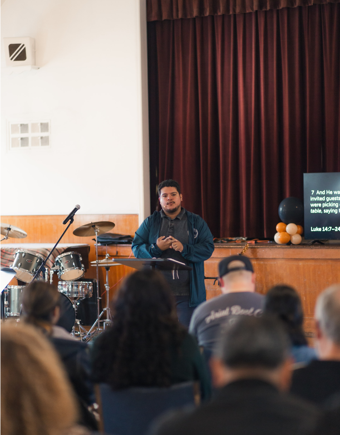 Nathan giving a sermon
